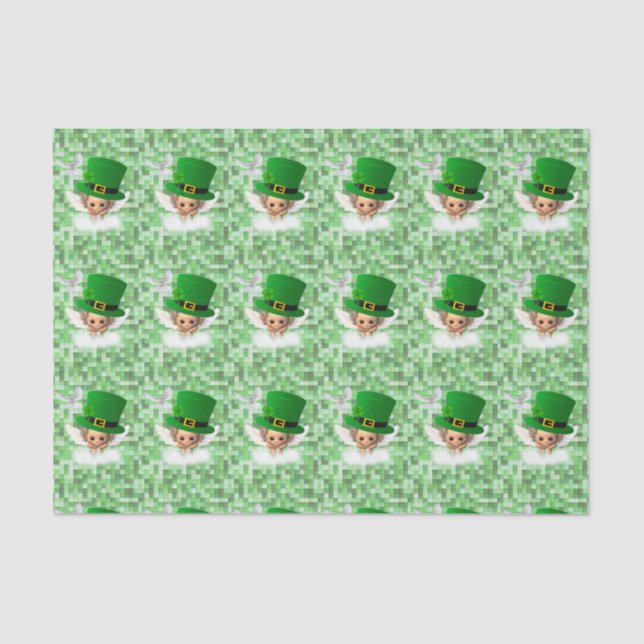 Papier Mousseline Saint Patrick's Day Tissue Paper Angel (Recto)