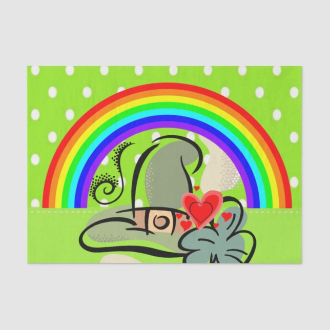 Papier Mousseline Saint Patrick's Day Tissue Paper Rainbow (Recto)