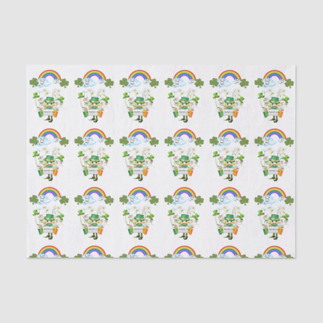 Papier Mousseline Saint Patrick's Day Tissue Paper Rainbow (Recto)
