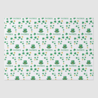 Papier Mousseline Saint Patricks Leprechaun Clover personnalisé