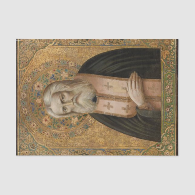 Papier Mousseline Saint Seraphim de Sarov Orthodoxe Icon (Recto)