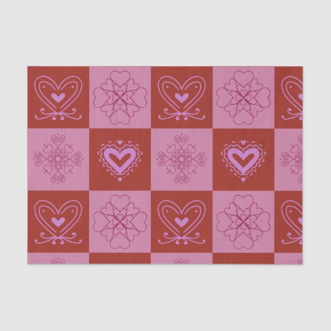 Papier Mousseline Saint Valentin (Recto)