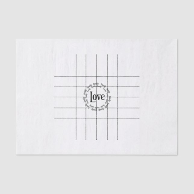 Papier Mousseline Saint Valentin Tissue Paper Love (Recto)