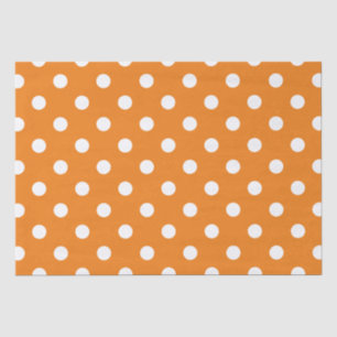 Papier Mousseline Saison automne blanc Polka Motif