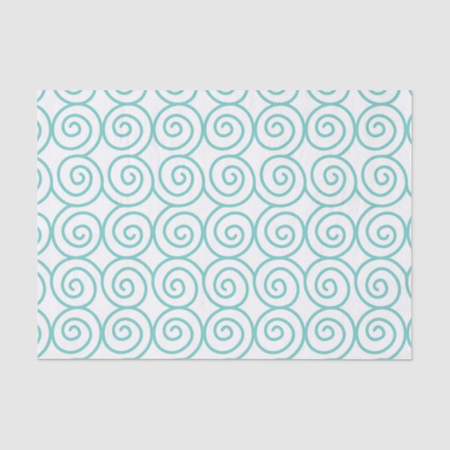 Papier Mousseline Saison d'été de Swirl Spiral Sea Waves (Recto)