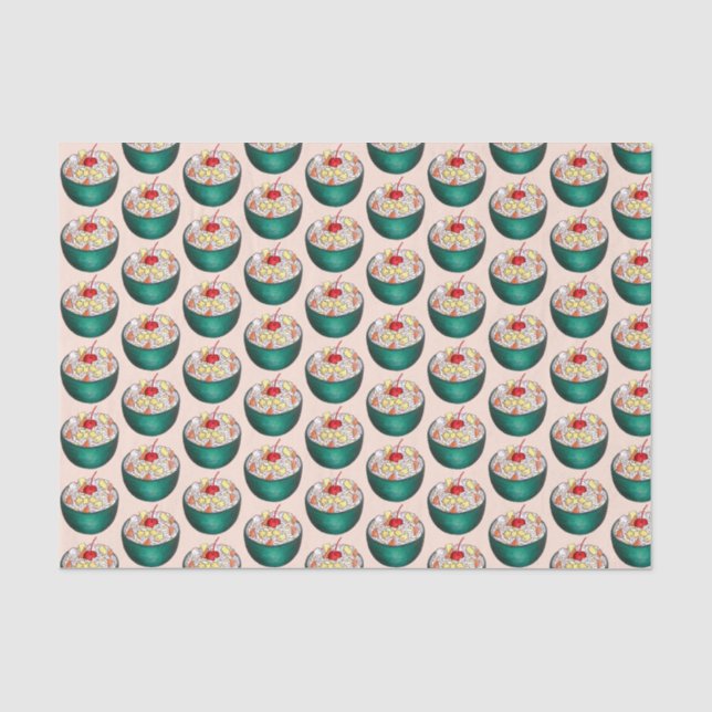 Papier Mousseline Salade de fruits du marshmallow de noix de coco du (Recto)