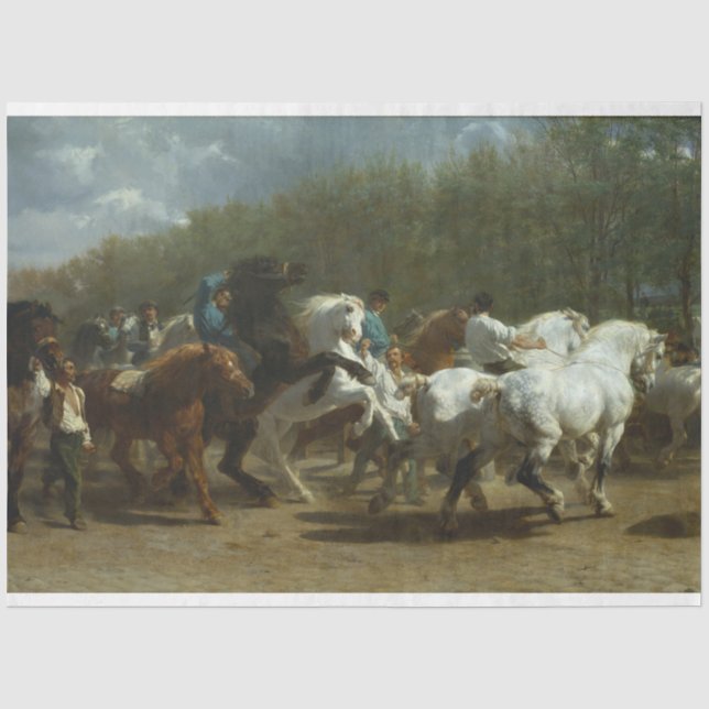 Papier Mousseline Salon du cheval (par Rosa Bonheur) (Recto)
