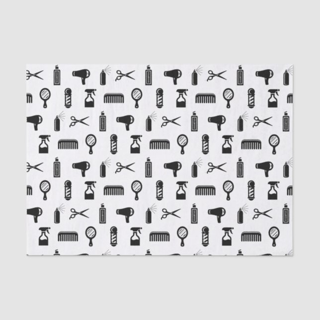 Papier Mousseline Salon et coiffeur Motif COULEUR PERSONNALISÉE (Recto)