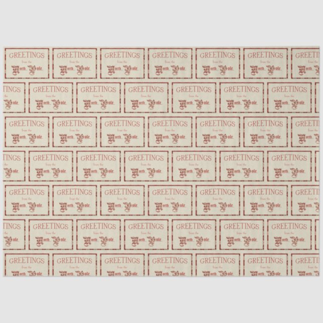 Papier Mousseline Salutations du pôle Nord (Recto)