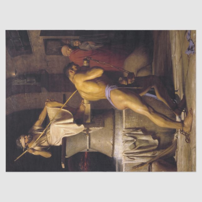 Papier Mousseline Samson et les Philistins par Carl Bloch (Recto)