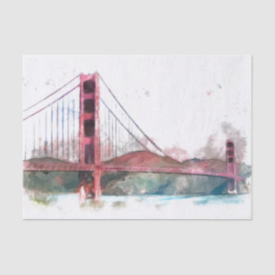 Papier Mousseline San Francisco, CA - Golden Gate Bridge