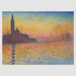 Papier Mousseline San Giorgio Maggiore à Dusk (par Claude Monet)