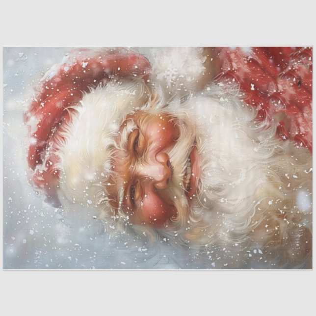Papier Mousseline Santa Clause (Recto)