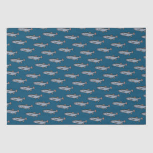 Papier Mousseline Saumon Motif de natation PNW Pêche Poisson envelop