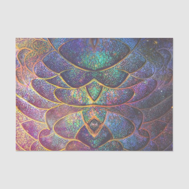 Papier Mousseline Scales de dragons Abstraits de Whimsical Cool Frac (Recto)