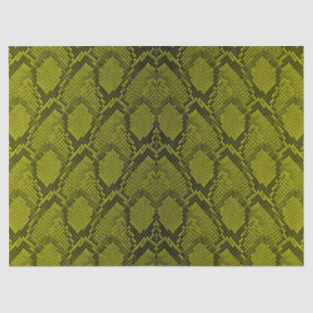Papier Mousseline Scales de reptiles de la peau de serpent jaune et  (Recto)