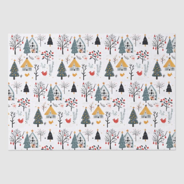 Papier Mousseline Scandinavian Christmas   (Recto)