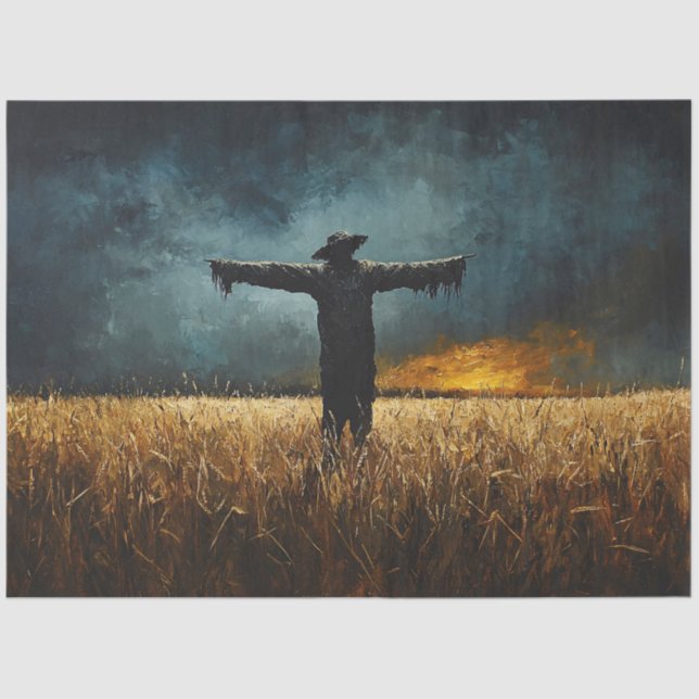 Papier Mousseline Scarecrow sur Dusk Decoupage (Recto)