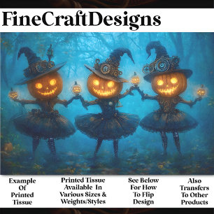 Papier Mousseline Scary Steampunk Tutu Filles Citrouilles AB9 Découp
