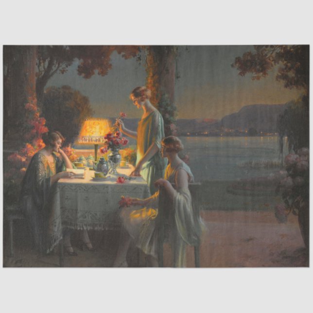 Papier Mousseline Scène Art déco par Delphin Enjolras Découpage (Recto)