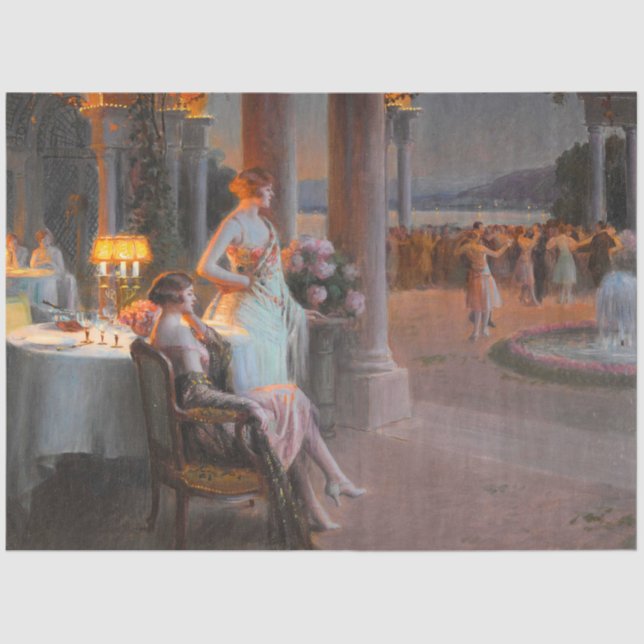 Papier Mousseline Scène Art déco par Delphin Enjolras Découpage (Recto)