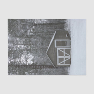 Papier Mousseline Scène de neige d'hiver