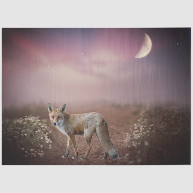 Papier Mousseline Scène Renard Dream (Recto)