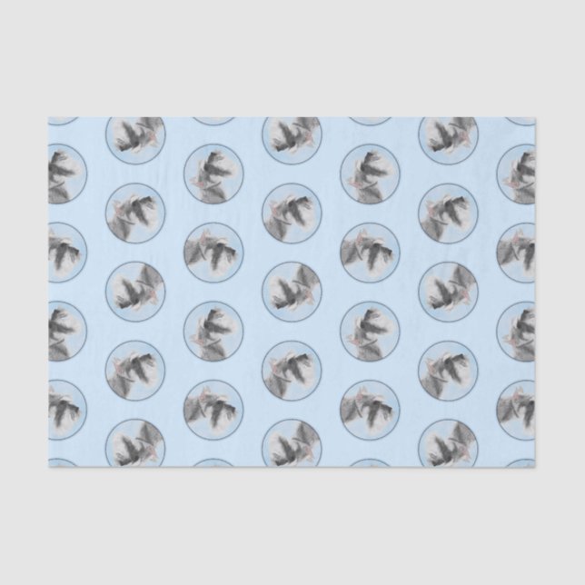 Papier Mousseline Schnauzer Peinture Giant Standard Décroché Chien A (Recto)