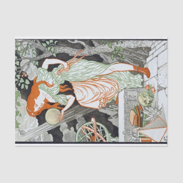 Papier Mousseline Science féminine par Eugene Grasset  (Recto)