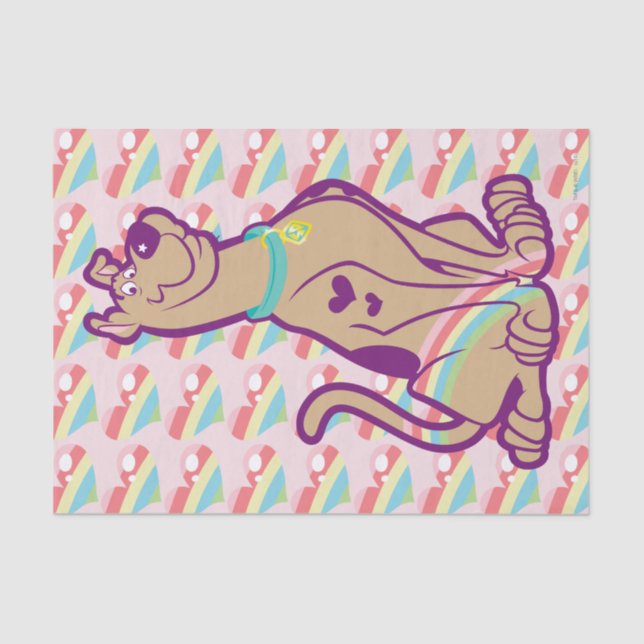 Papier Mousseline Scooby-Doo arc-en-ciel (Recto)