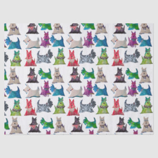 Papier Mousseline Scotties Colorés