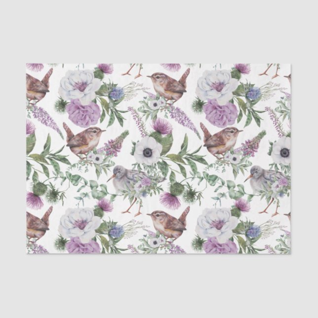 Papier Mousseline Scottish Floral and Tartan Series Design 22 (Recto)