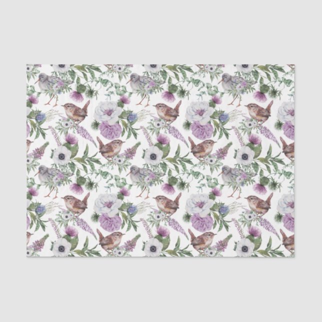 Papier Mousseline Scottish Floral and Tartan Series Design 23 (Recto)