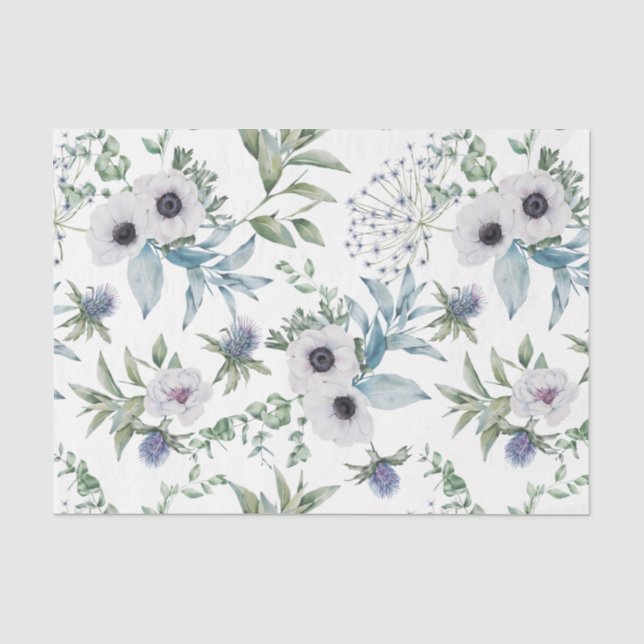 Papier Mousseline Scottish Floral et Tartan Series Design 17 (Recto)