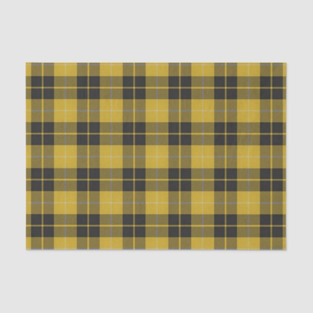 Papier Mousseline Scottish Gifts Clan Barclay Yellow Black Tartan (Recto)
