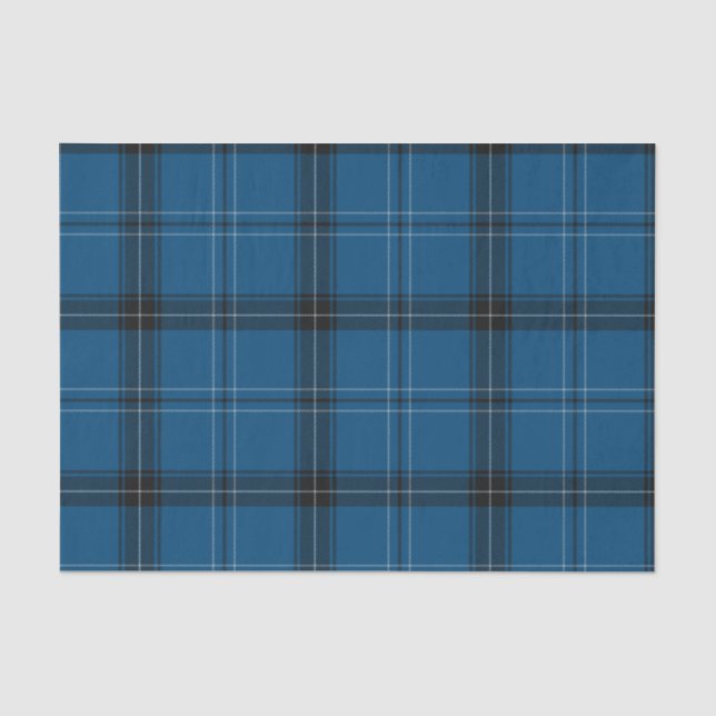 Papier Mousseline Scottish Ramsay Blue Tartan (Recto)