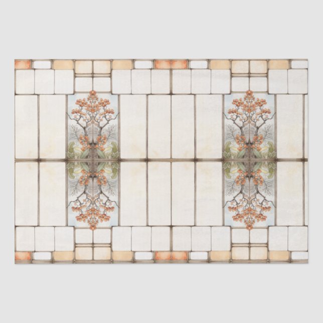 Papier Mousseline Scrapbook Ecriture tache grille avec fleurs (Recto)