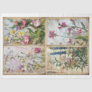 Papier Mousseline Scrapbook Journal de junk d'artisanat Floral Arriè