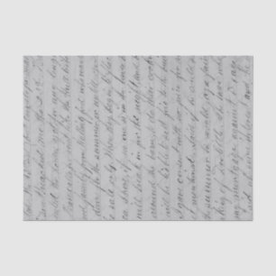 Papier Mousseline Script manuscrit vintage