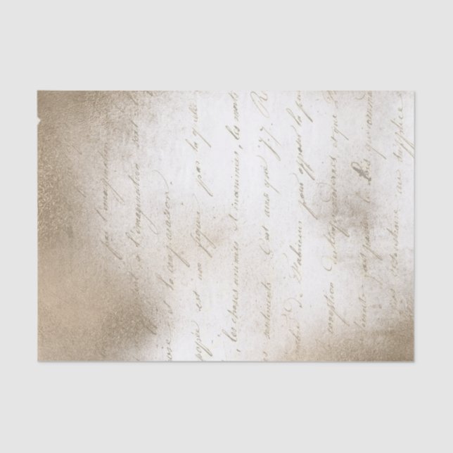 Papier Mousseline Script manuscrit vintage (Recto)