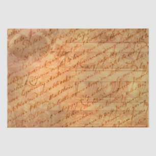 Papier Mousseline Script Vintage dans la vieille lettre Chic Decoupa