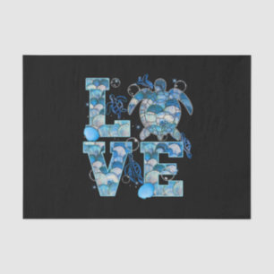 Papier Mousseline Sea Turtle Love Shirt Ocean Beach Animal Lovers