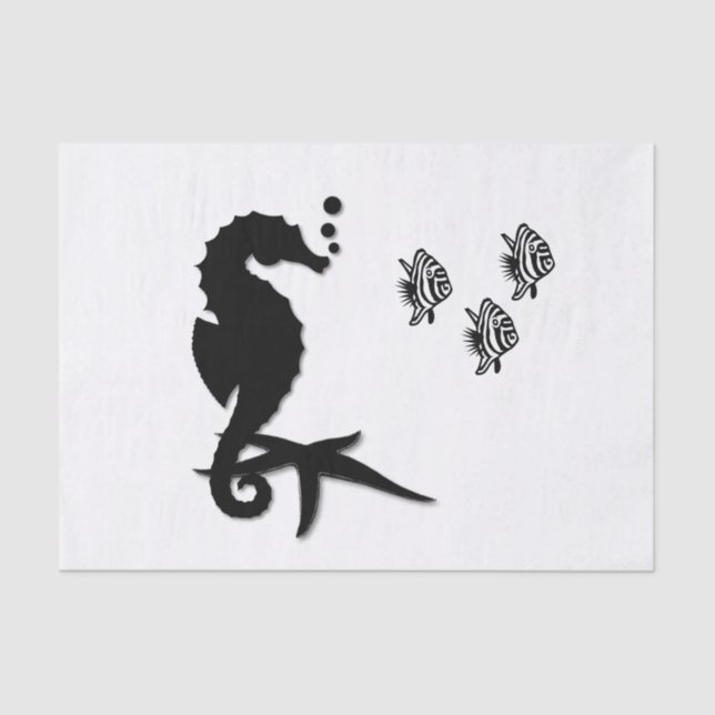 Papier Mousseline Seahorse (Recto)