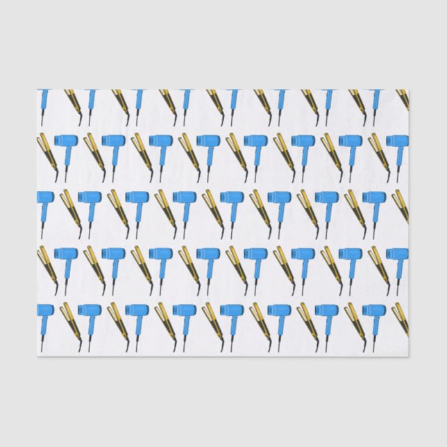 Papier Mousseline Sèche-cheveux & lisseuse-cheveux illustration (Recto)