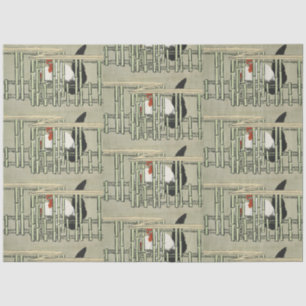Papier Mousseline Sekka Roosters de Momoyogusa Art japonais