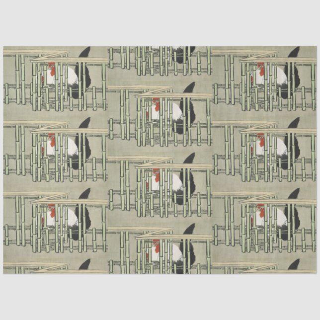 Papier Mousseline Sekka Roosters de Momoyogusa Art japonais (Recto)