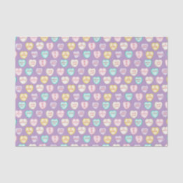Papier Mousseline Self Love Candy Hearts - Purple Tissue Papier