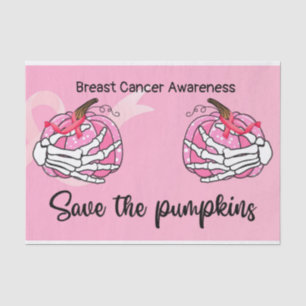 Papier Mousseline Sensibilisation au cancer du sein Sauvez le rose C