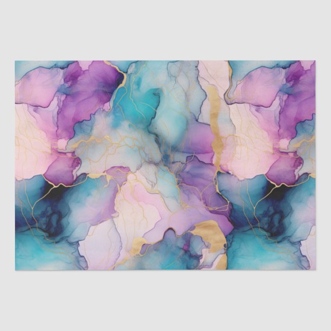 Papier Mousseline Serendipity Crystal Blue (Recto)
