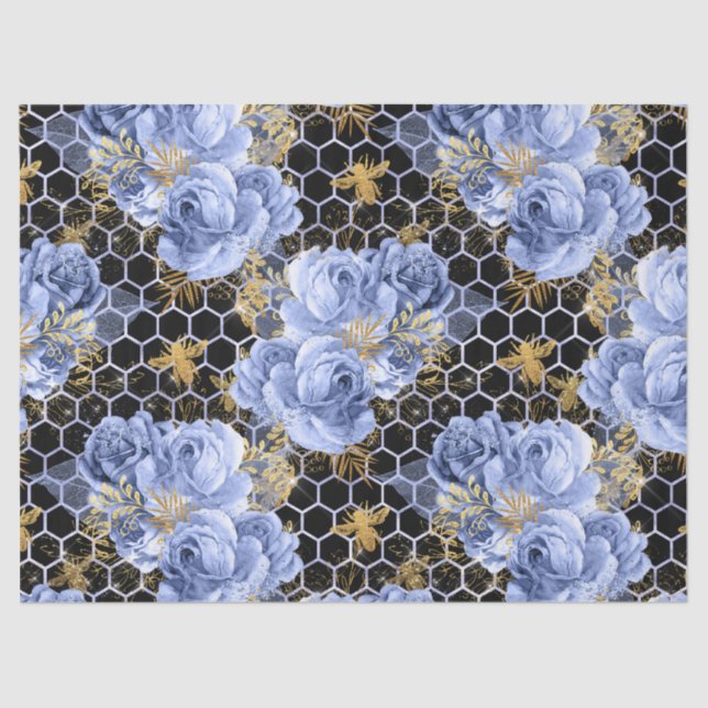 Papier Mousseline Serenity Bee Series Design 30 Tissu Paper (Recto)